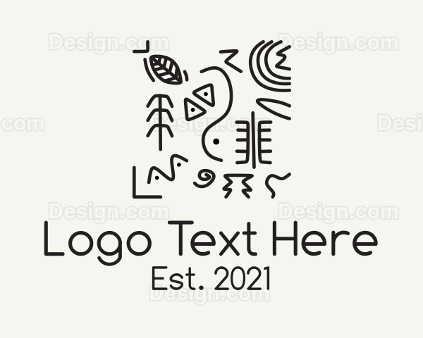 Primitive Drawing Anthropologist Logo