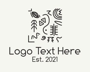 Primitive Drawing Anthropologist logo design