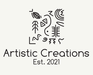 Primitive Drawing Anthropologist logo design