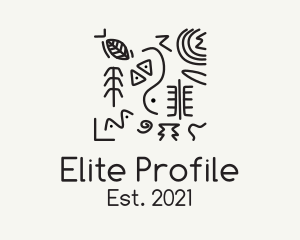 Primitive Drawing Anthropologist logo design