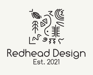 Primitive Drawing Anthropologist logo design