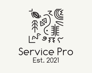 Primitive Drawing Anthropologist logo design