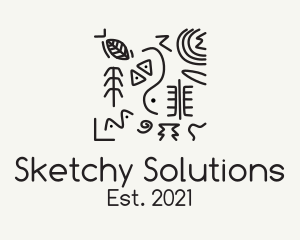 Primitive Drawing Anthropologist logo