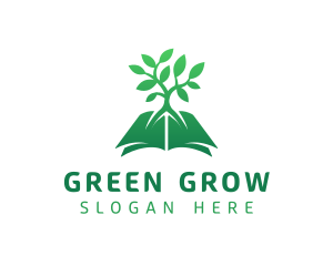 Green Book Tree logo design