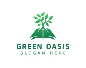 Green Book Tree logo design