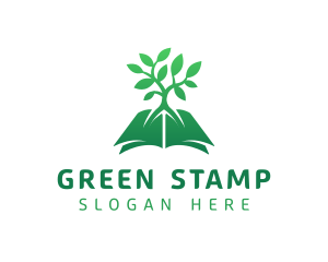 Green Book Tree logo design