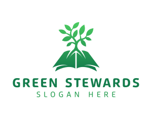 Green Book Tree logo design