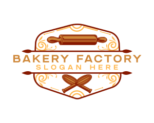 Pastry Bakery Rolling Pin logo design