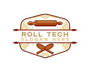 Pastry Bakery Rolling Pin logo design