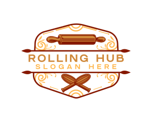 Pastry Bakery Rolling Pin logo design