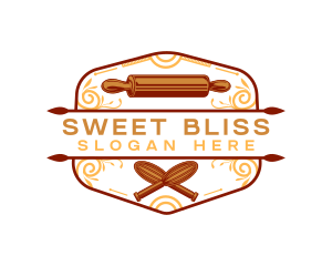 Pastry Bakery Rolling Pin logo design