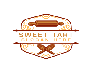 Pastry Bakery Rolling Pin logo design