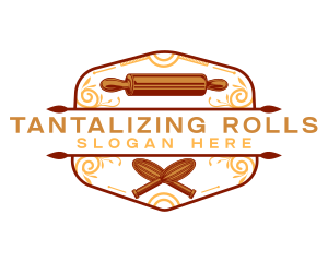 Pastry Bakery Rolling Pin logo design