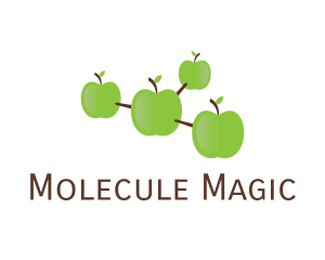 Green Apple Molecule logo