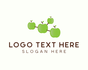 Green Apple Molecule logo