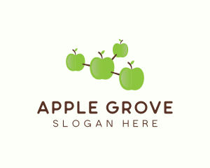 Green Apple Molecule logo design