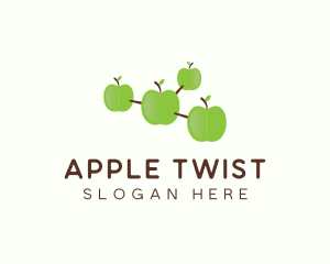 Green Apple Molecule logo design