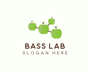 Green Apple Molecule logo design