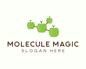 Green Apple Molecule logo design