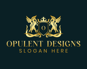 Premium Pegasus Insignia logo design