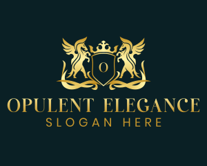 Premium Pegasus Insignia logo design