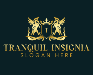 Premium Pegasus Insignia logo design