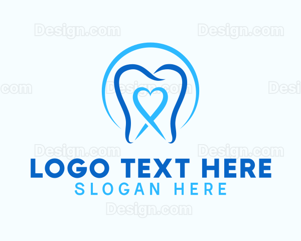 Heart Tooth Dentist Logo