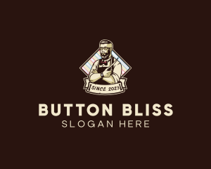 Hipster Retro Barbershop logo design