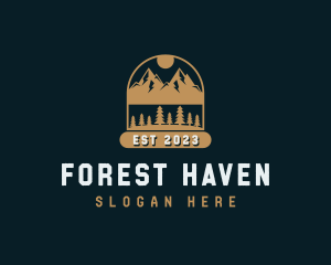 Forest Mountain Outdoor logo design