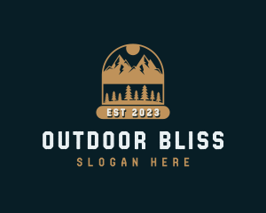 Forest Mountain Outdoor logo design