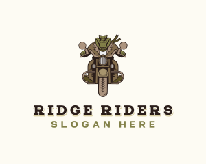 Crocodile Motorcycle Biker logo design