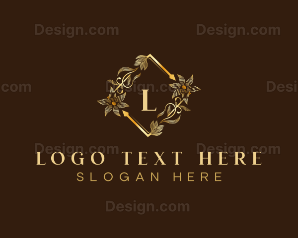 Wreath Floral Ornament Logo