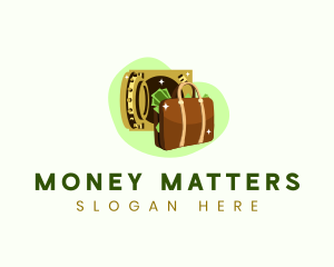 Money Vault Suitcase logo design