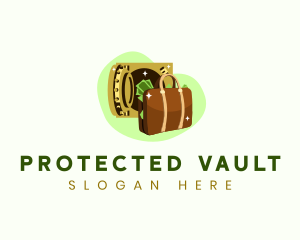 Money Vault Suitcase logo design