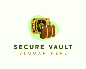 Money Vault Suitcase logo design