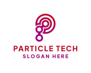 Letter P Tech Software logo design