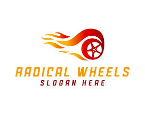 Fire Wheel Automotive logo design