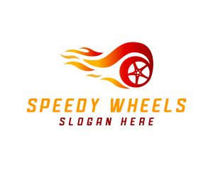 Fire Wheel Automotive logo design