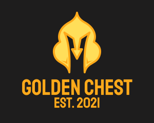 Golden Knight Helmet  logo design