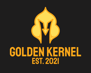 Golden Knight Helmet  logo design