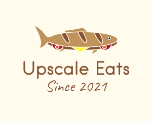 Baguette Fish Sandwich  logo design