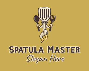 Spatula Man Diner  logo design