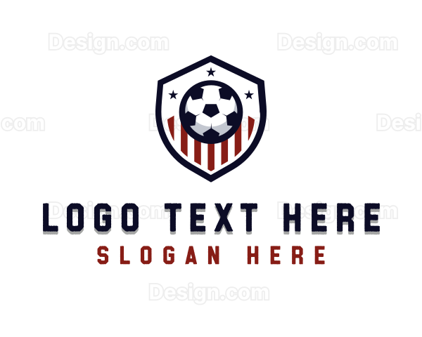 Soccer Ball Shield Logo