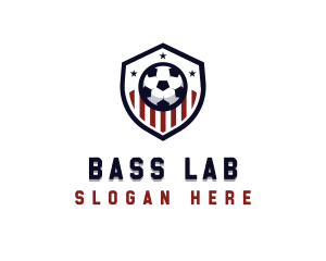 Soccer Ball Shield logo design