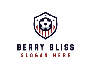 Soccer Ball Shield logo design