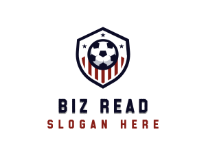 Soccer Ball Shield logo design