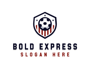 Soccer Ball Shield logo design