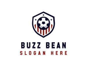 Soccer Ball Shield logo design