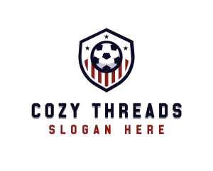 Soccer Ball Shield logo design