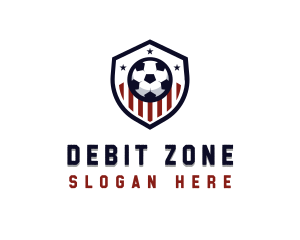 Soccer Ball Shield logo design